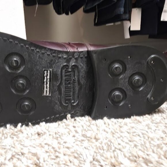 THURSDAY BOOT Captain Brown Leather Cap Toe Boots SZ 9 - Picture 8 of 10